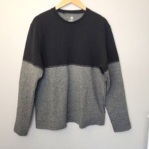 Adidas ADICROSS Sweatshirt Pullover Black and Gray‎ Striped Size Men's Medium